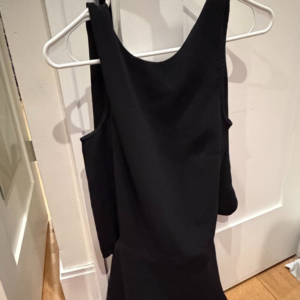 Club Monaco Black Open‑Back Romper — Size 4